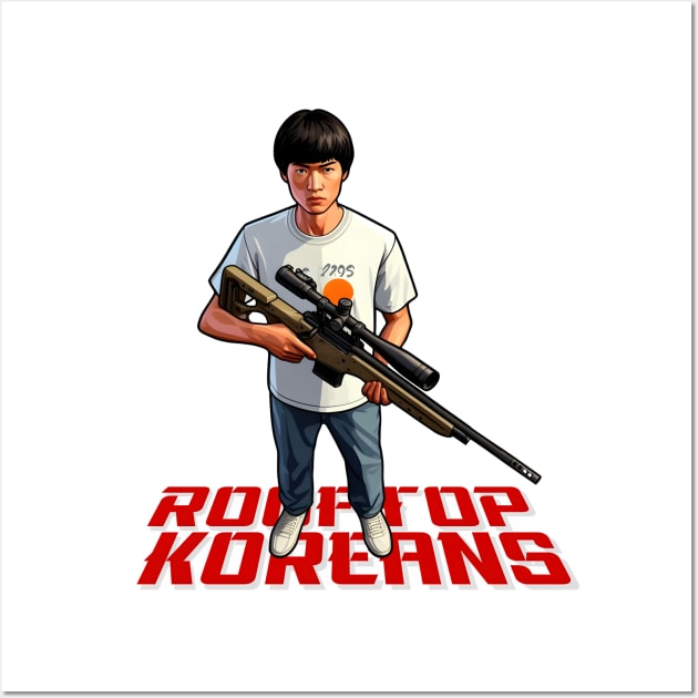 Rooftop Koreans Wall Art by Rawlifegraphic